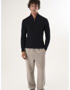Felix Hardy Pulover regular fit cu fenta cu fermoar - Negru