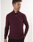 Felix Hardy Pulover regular fit cu fenta cu fermoar - Visiniu