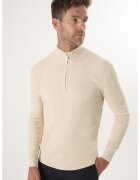 Felix Hardy Pulover slim-fit cu fenta cu fermoar - Bej inchis