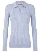 Felix Hardy Pulover slim-fit cu model torsade - Albastru deschis