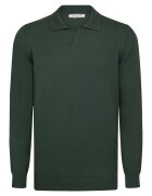 Felix Hardy Pulover tricotat cu guler polo - Verde inchis