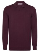 Felix Hardy Pulover tricotat cu guler polo - Visiniu