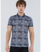 Felix Hardy Tricou polo cu imprimeu - Alb/Bleumarin