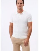 Felix Hardy Tricou striat cu guler polo - Alb murdar