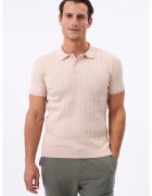 Felix Hardy Tricou striat cu guler polo - Bej