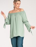 Figl Bluza Boho dama - Poliester/Elastan - Verde -