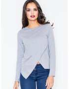 Figl Bluza dama - Asimetrica - Poliester/Elastan/Viscoza - Albastru deschis -