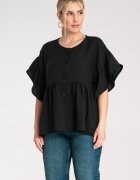 Figl Bluza dama - camasa - volane - neagra - bumbac -