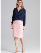 Figl Bluza dama eleganta - Maneca lunga - Poliester/Elastan - Bleumarin