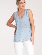 Figl Bluza dama - Fara maneci - Poliester - Albastru