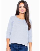 Figl Bluza dama - Fermoare - Poliester/Elastan - Gri albastrui
