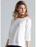 Figl Bluza dama - Formala - Poliester/Viscoza - Ecru -