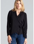 Figl Bluza dama - Inchidere laterala - Poliester/Elastan - Negru -