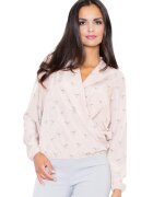Figl Bluza dama - M371 - eleganta - maneci lungi - roz - poliester