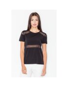 Figl Bluza dama M468 - neagra - maneca scurta - poliester - elastan -