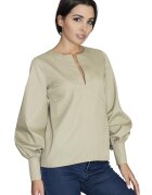 Figl Bluza dama M561 - maneci bufante - verde maslina - bumbac-poliester