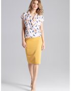 Figl Bluza dama - Maneca scurta - Eleganta - Poliester/Elastan - Multicolor