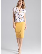 Figl Bluza dama - Maneca scurta - Eleganta - Poliester/Elastan - Multicolor