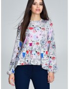 Figl Bluză damă Nidine M594 roz - Multicolor