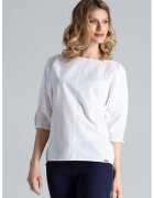 Figl Bluza dama - Poliester/Bumbac - Alb