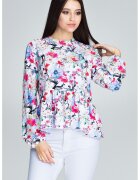 Figl Bluza dama - Poliester/Elastan - Cu volane - Multicolor