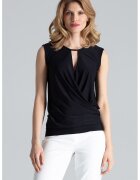Figl Bluza dama - Poliester/Elastan - Fara maneci - Eleganta - Negru