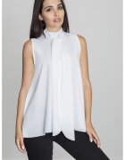 Figl Bluza dama - Poliester/Elastan - Guler tip cravata - Alb -