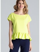 Figl Bluza dama - Poliester/Elastan - Lime - Galben lime