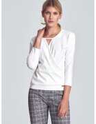 Figl Bluza dama - Poliester/Viscoza/Elastan - Alb -