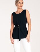 Figl Bluza dama - Poliester/Viscoza - Eleganta - Bleumarin -