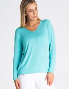 Figl Bluza dama - Viscoza/Elastan - Maneca lunga - Turcoaz