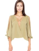 Figl Bluză de damă Sebiflour M485 olive - Verde