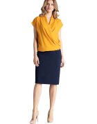 Figl Bluza eleganta dama M652 - Poliester/Elastan - Galben -