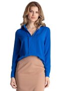Figl Bluza eleganta M621 - albastru safir - maneca lunga - poliester/elastan