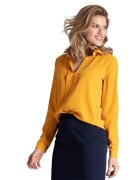 Figl Bluza eleganta M621 - galben - maneci lungi - poliester/elastan/viscoza