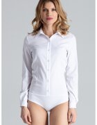 Figl Body alb - bumbac - cu guler - regular fit