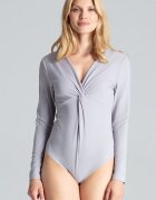 Figl Body gri - cu maneci lungi - detalii decorative - din poliester -