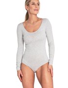 Figl Body gri - maneca lunga - viscoza/elastan -