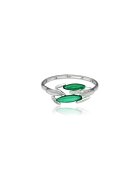 Figl Bratara din metal si rasina verde - hipoalergenica - elastica