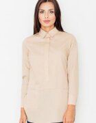 Figl Camasa dama - maneci 3/4 - bumbac - crem -