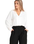 Figl Camasa dama satin - alb - croiala moderna - confortabila - poliester -