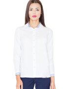 Figl Camasa de dama M491 - albastru deschis - maneci lungi - bumbac/poliester -