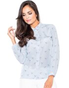 Figl Camasa eleganta de dama M284 - albastra - poliester -