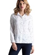 Figl Camasa eleganta M284 - poliester - ecru - croiala standard - maneci lungi