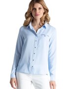 Figl Camasa eleganta M581 - albastra - viscoza - maneci lungi 522900