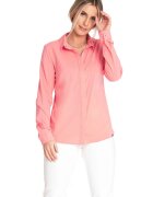 Figl Camasa eleganta model cu guler - maneci lungi - coral - poliester-elastan