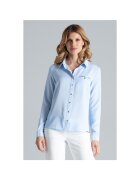 Figl Camasa eleganta pentru femei - model M581 - albastra - viscoza - maneci lungi -