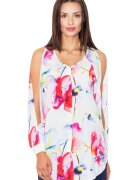Figl Camasa fara maneci - model M496 - multicolor - poliester/elastan -