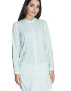 Figl Camasa lunga M545 - supradimensionata - verde - poliester - eleganta