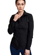Figl Camasa neagra eleganta de dama M876 - bumbac/nylon - maneci lungi - cu nasturi -